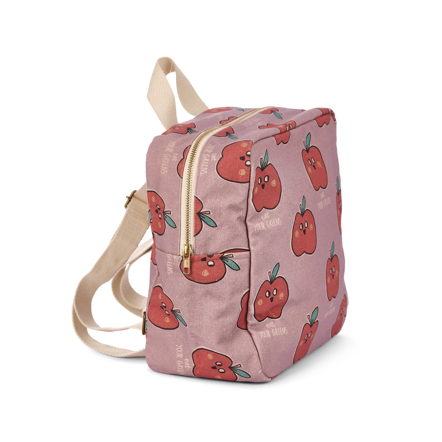 STUDIO LOCO Waterproof Cotton Canvas Backpack Apple