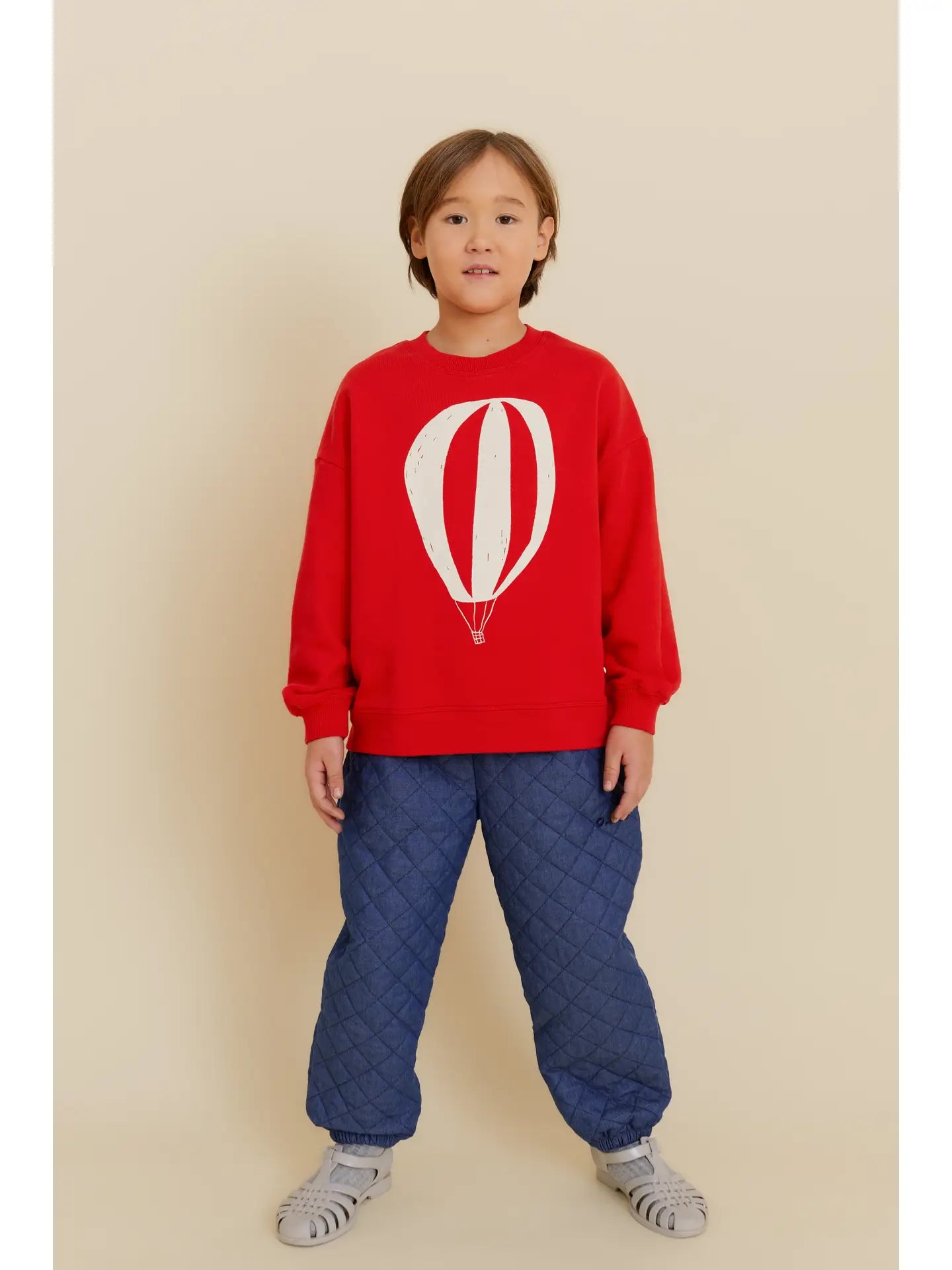 OXOX CLUB Organic Cotton Balloon Sweatshirt Red