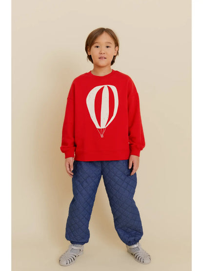 OXOX CLUB Organic Cotton Balloon Sweatshirt Red