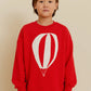 OXOX CLUB Organic Cotton Balloon Sweatshirt Red