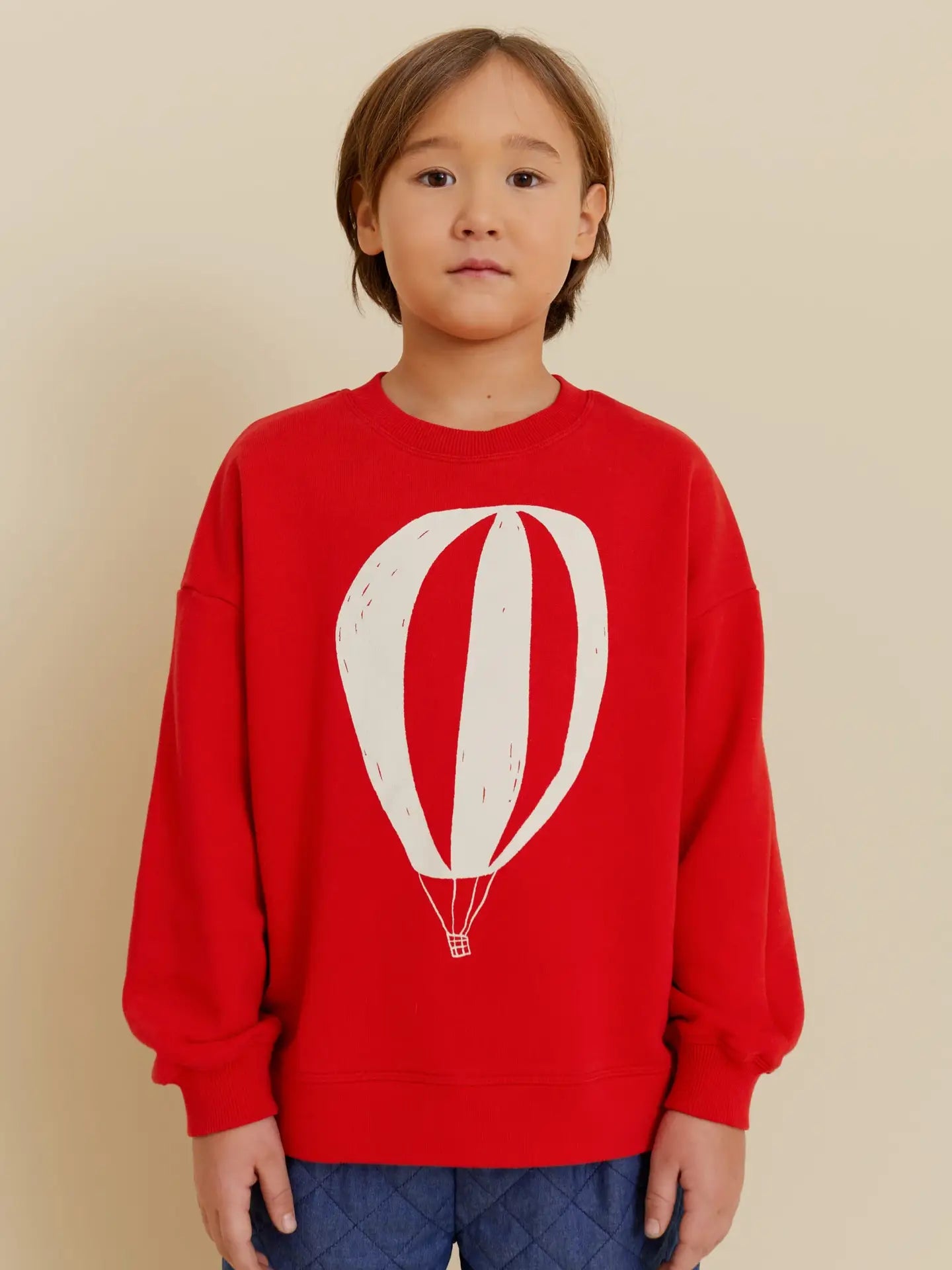 OXOX CLUB Organic Cotton Balloon Sweatshirt Red