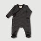 Finch & Fable Wool Rib Footie - Storm Stripe