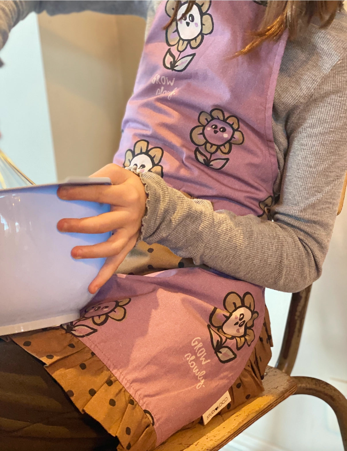 STUDIO LOCO Kids Apron Floral-Double Sided