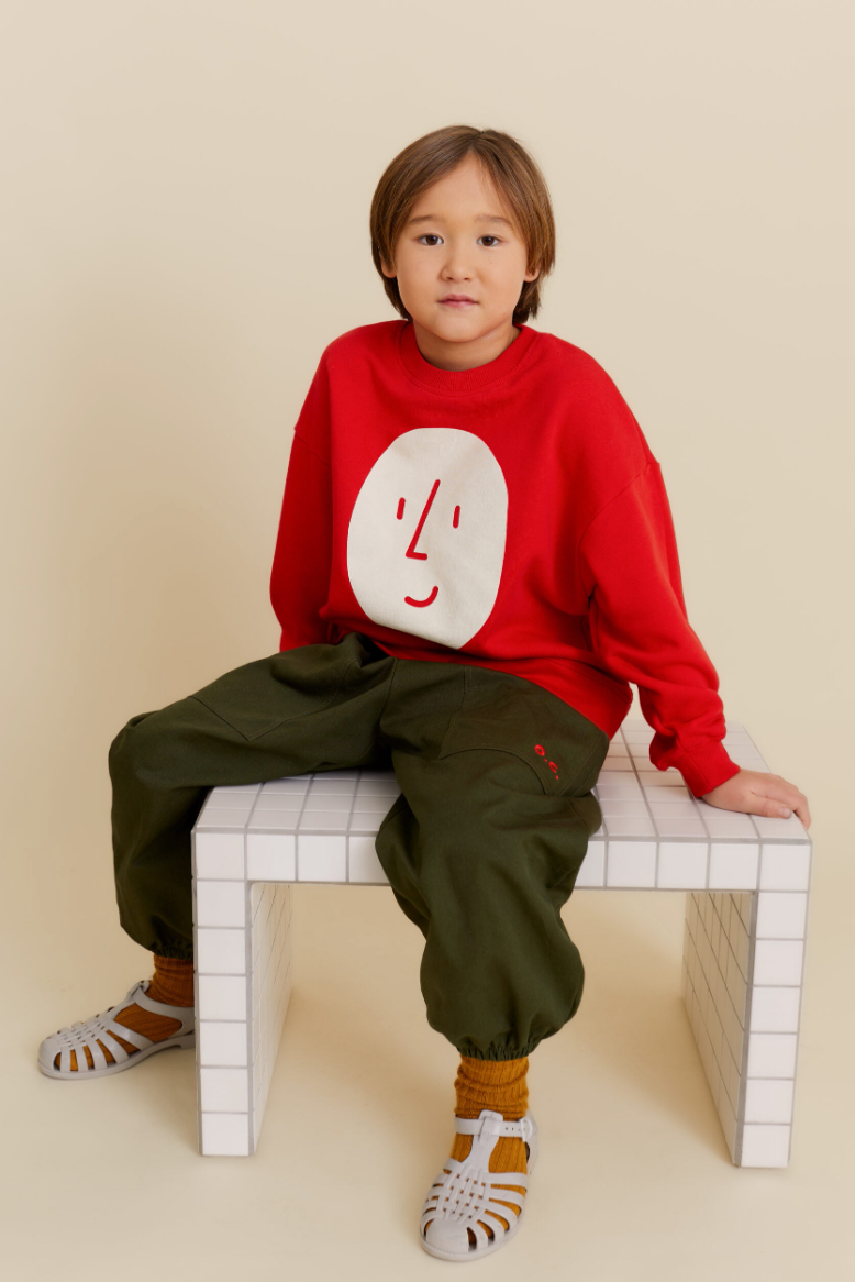 OXOX CLUB Organic Cotton Potato Sweatshirt Red